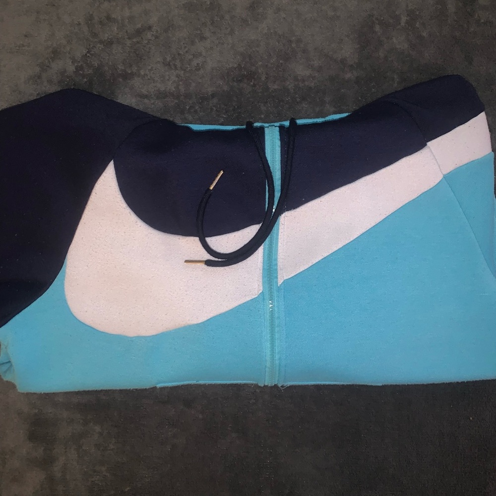 Nike Blue and Black Bomber Jacket